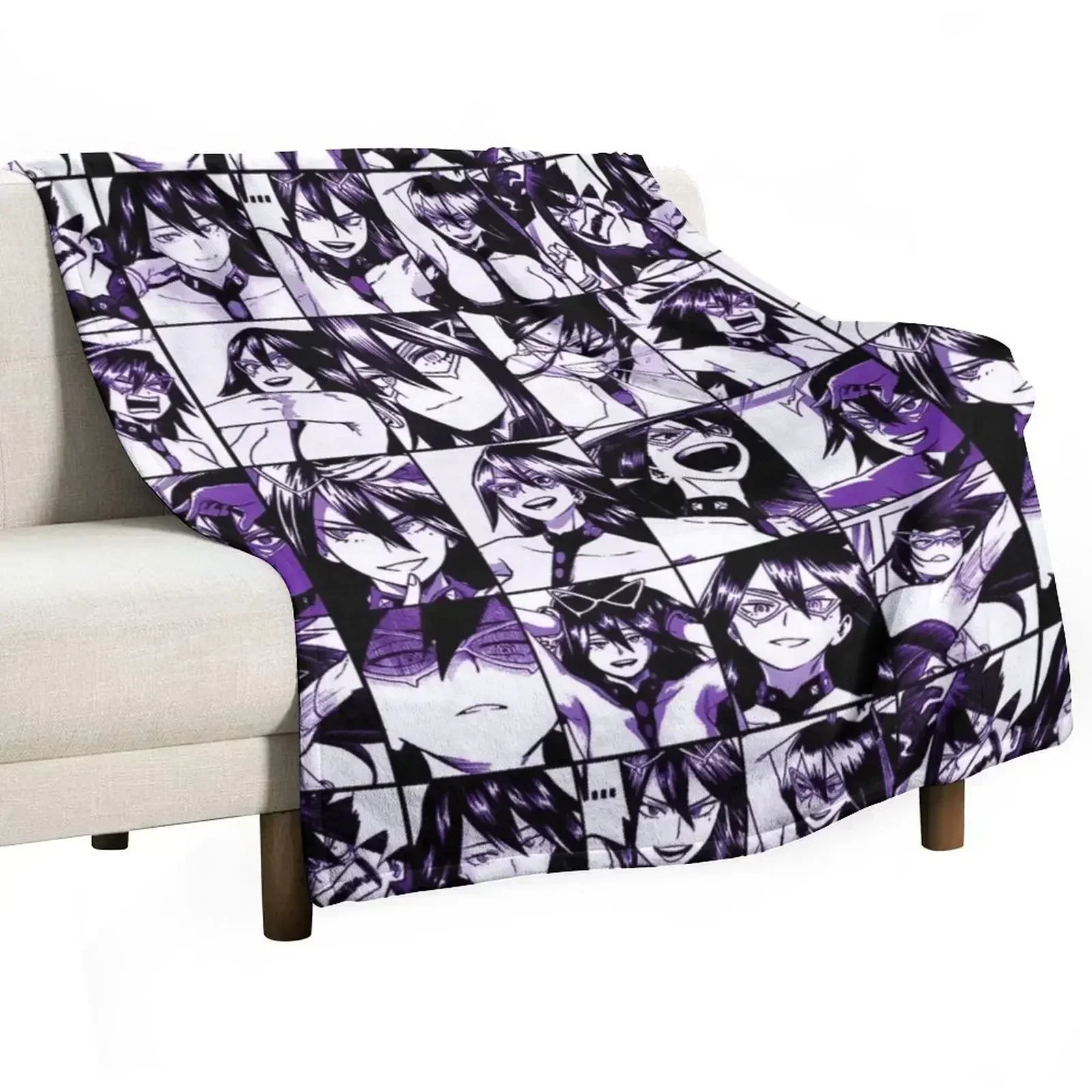 Mid night collage 2 - color version Throw Blanket for sofa Sofas Plush blankets ands Blankets