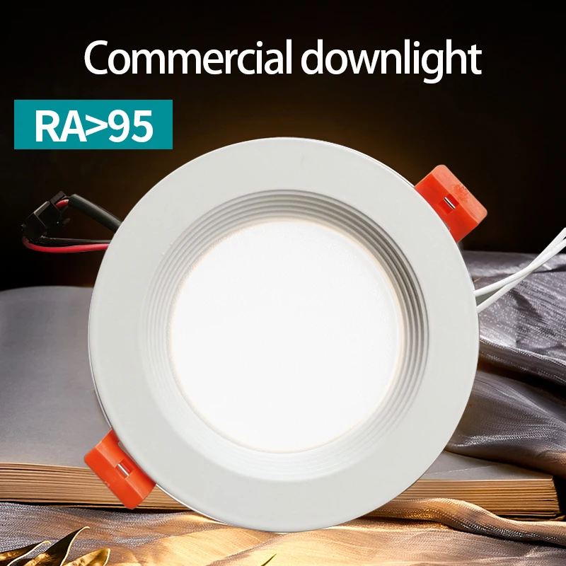 【Agujero de apertura de 90mm-110mm】 Downlight LED integrado, luz de techo LED blanca, foco LED de 5W para el hogar, iluminación para sala de estar y dormitorio