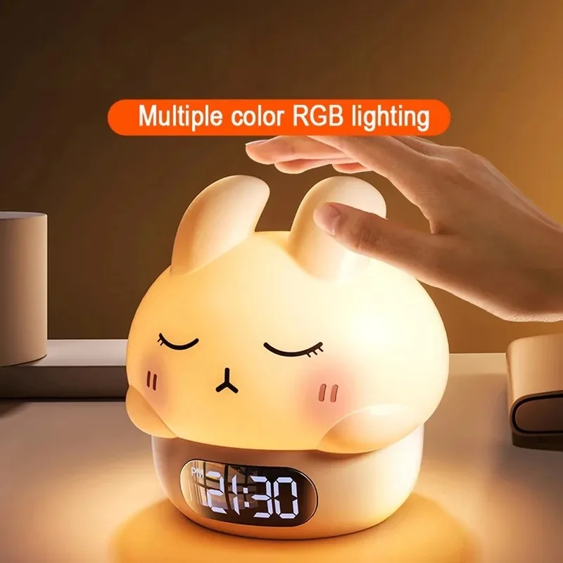 Cute Duck Shaped Silicone Lamp with USB Charging Adjustable Light Timer LED Colorful Night Light for Sleeping