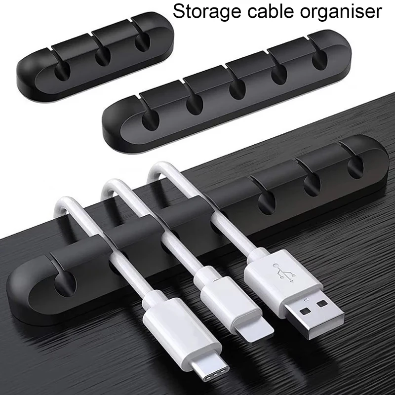 Silikon USB-Kabel-Organizer Kabelhalter Desktop-Ordnungsclips Kabelhalterung für Maus Kopfhörer Desktop USB-Ladegerät