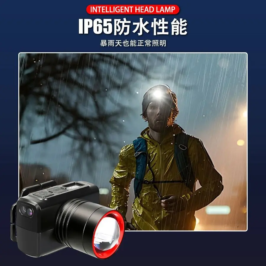 المصابيح الأمامية LED القابلة لإعادة الشحن، تكبير قابل للتعديل، المصابيح الأمامية المقاومة للماء، المصابيح الأمامية الأمامية، المصابيح الأمامية فائقة السطوع للتخييم