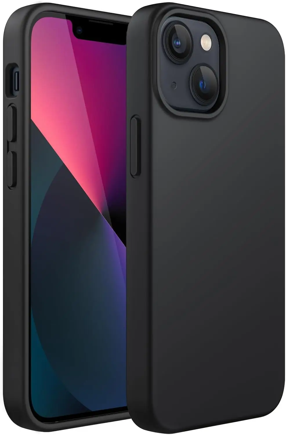 

Silicone Case for iPhone 13 6.1-Inch, Full-Body Protection with Soft Touch and Shockproof Design in Black