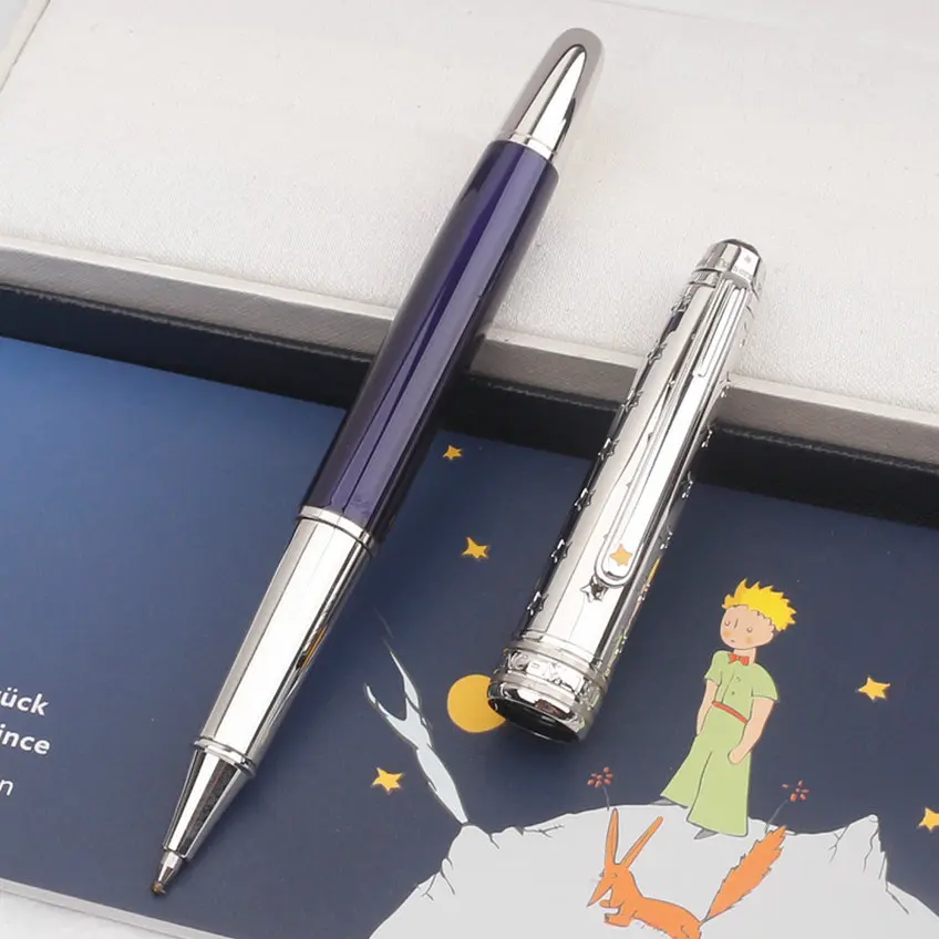 Luxury Little Prince Mb Ballpoint Pen Navy Blue Rollerball Pen Metal Office Writing Fountain Pen with Serial Number 163