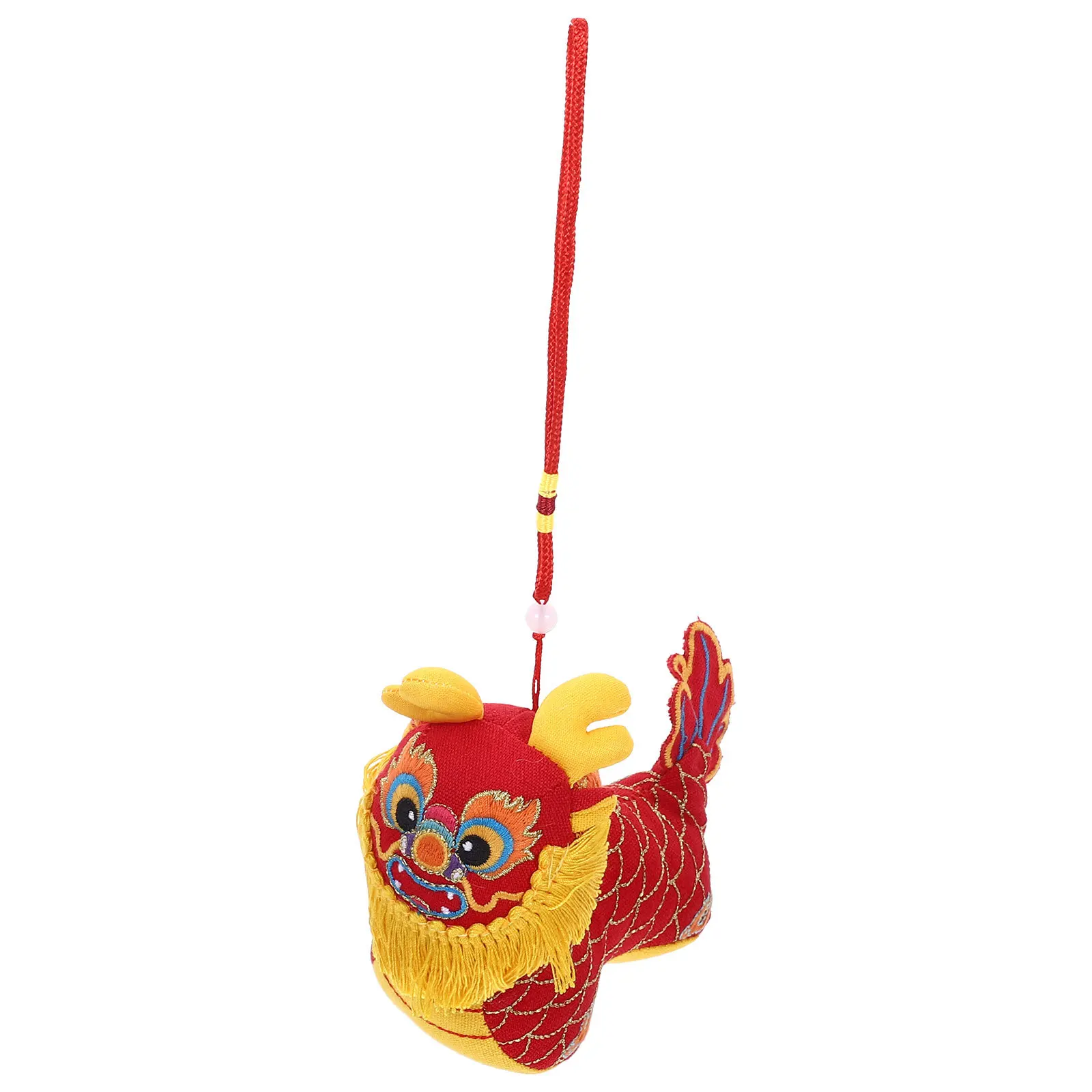 السنة الصينية الجديدة معلقة التنين التميمة لينة محشوة التنين الكرتون ديكور للمنزل سيارة جدار هدية عيد ميلاد الحيوانات المحشوة