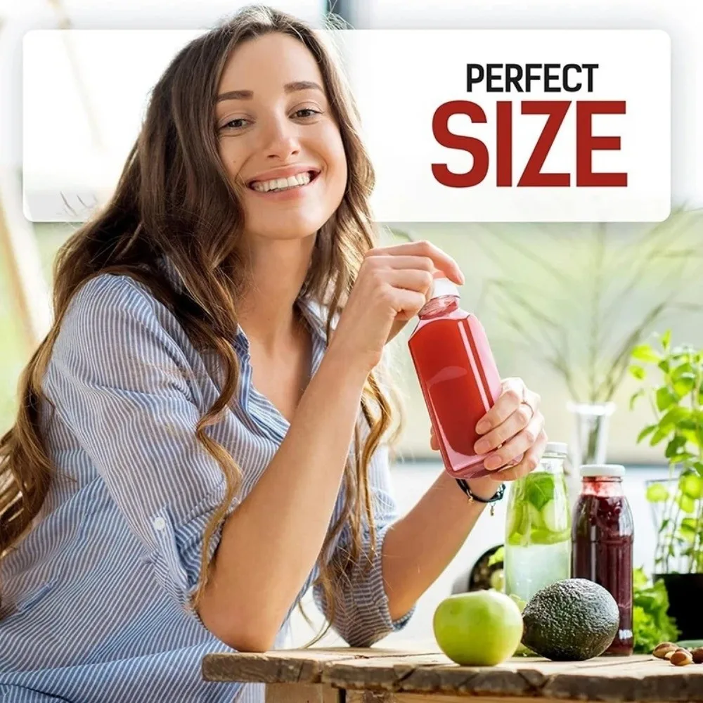 Portable 250/350/500ml Juice Bottles Plastic Clear Milk Tea Bottle Spill-Proof Long-Lasting Refilling Water Bottle Easy Cleaning