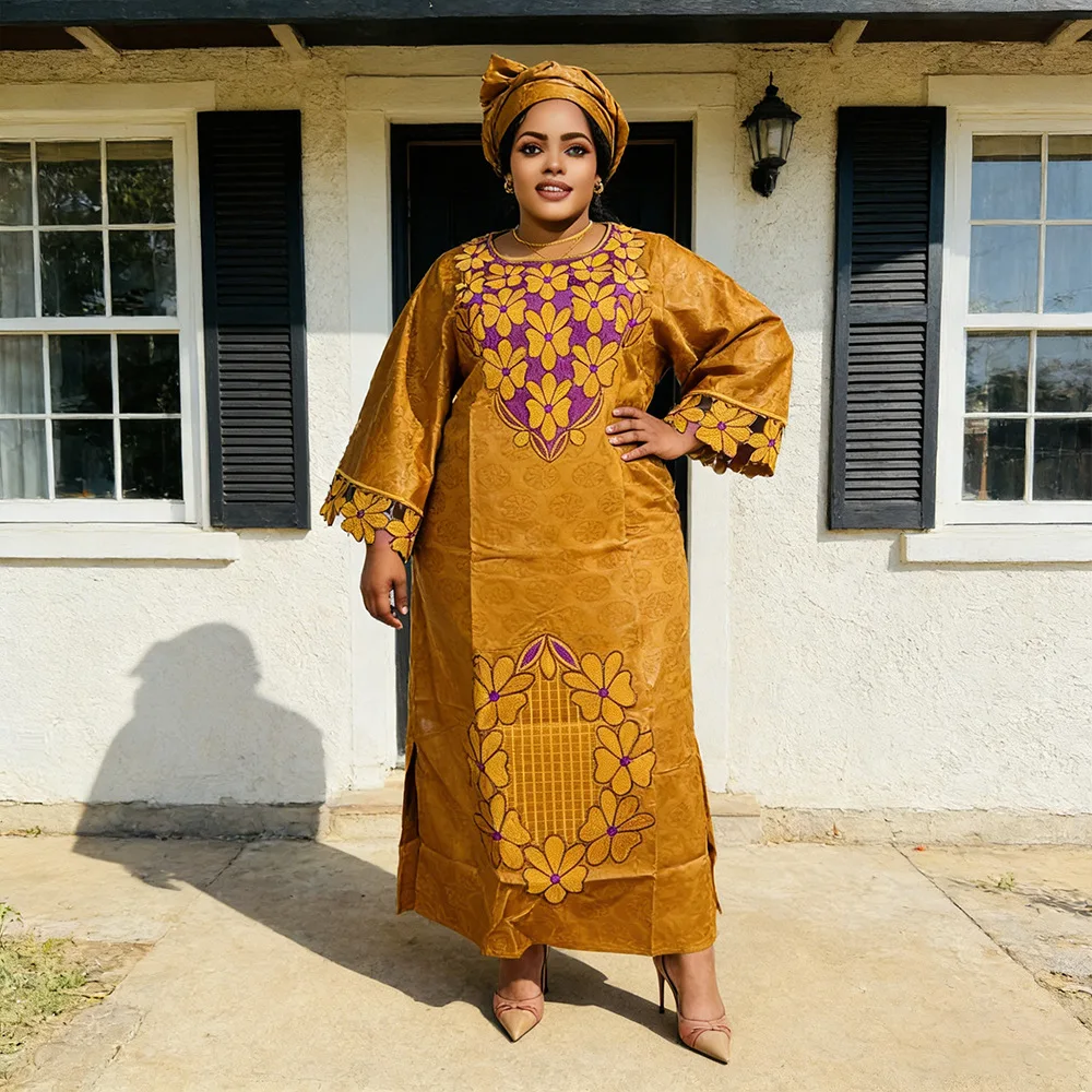 

Dubai African Clothing Traditional Embroidery Wedding Party Boubou Africain Femme African Dresses for Woman Turkey Dress Gown