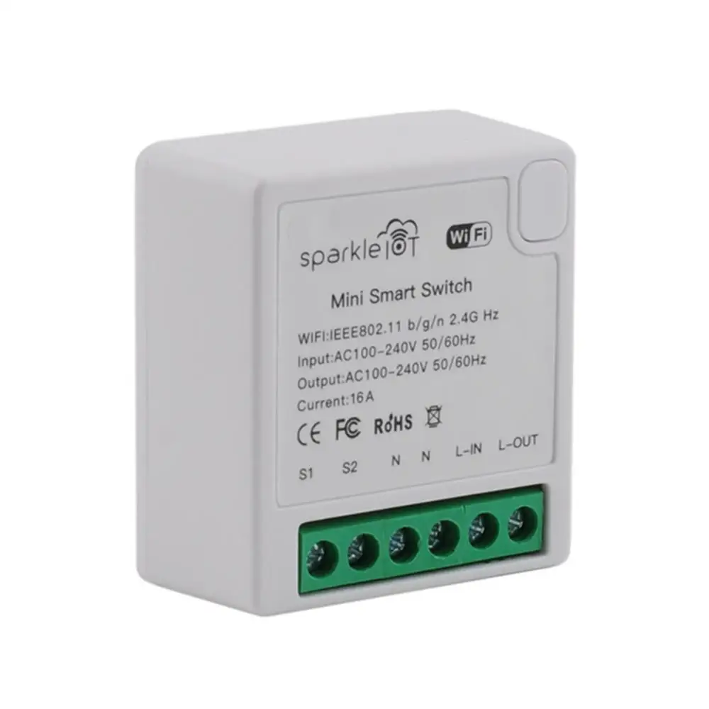 1 ~ 10 Uds HomeKit 16A WiFi módulo de interruptor inteligente compatible con interruptores de luz de Control bidireccional para Control de voz Siri funciona con Alexa