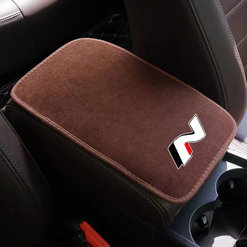 Estera de reposabrazos de cuero de gamuza, cojín de protección, reposabrazos automático para Hyundai N nline tucson kona sonata veloster i20 i30