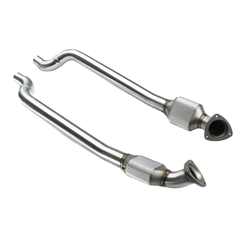 Section High flow Pipes branch downpipe Exhaust Pipe with For Maserati Gran Turismo/GT 4.2