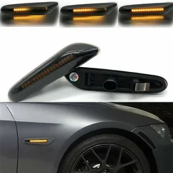 Pair Sequential Flashing LED Turn Signal Dynamic Side Marker Light For BMW X3 E60 E61 E90 E91 E87 E81 E83 X1 E84 E88 E92 E82 E46
