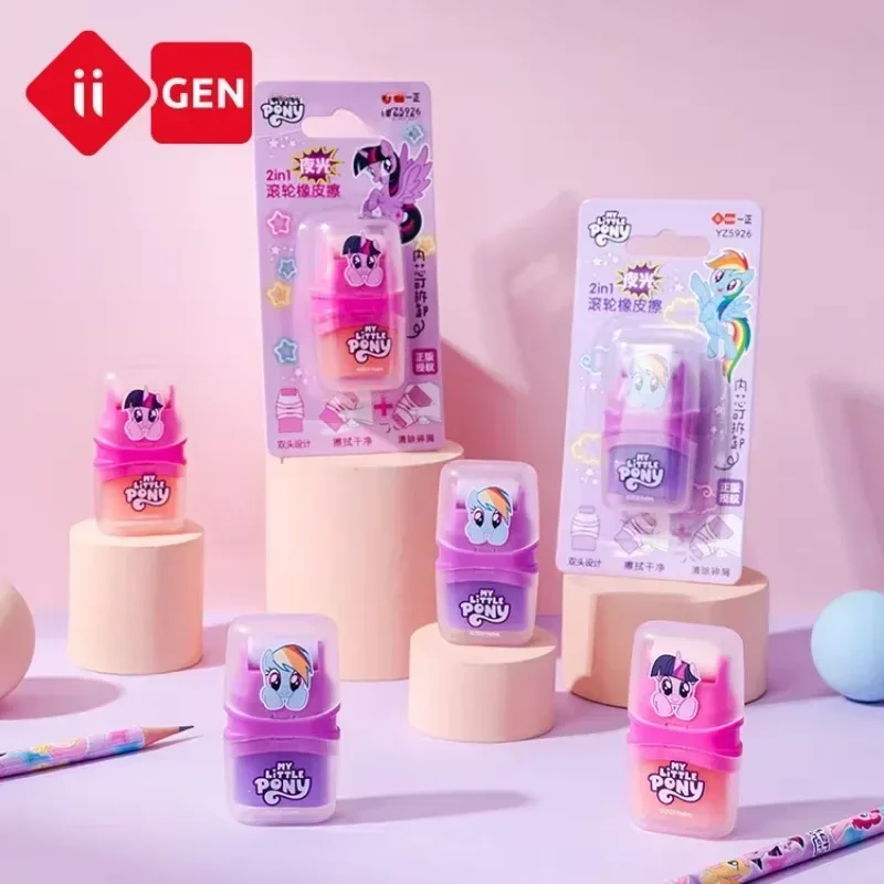 Gomme à rouleau Iigen My Little Pony pour enfants, papeterie d'étude créative pour étudiants, cadeau de Noël et d'anniversaire pour filles