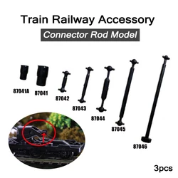 Trem Railway Conector Rod Kits, HO miniatura 1:87, modelo Diorama Acessórios, ABS Plástico Motor Drive Rod, 3Pcs