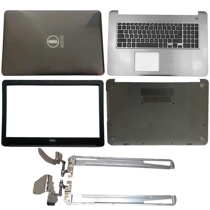 

Laptop LCD Back Cover/Front bezel/Hinges/Palmrest/Bottom Case For Dell Inspiron 17 5765 5767 AP1P7000400 0VTH5P 04CFRC 0HWJNR