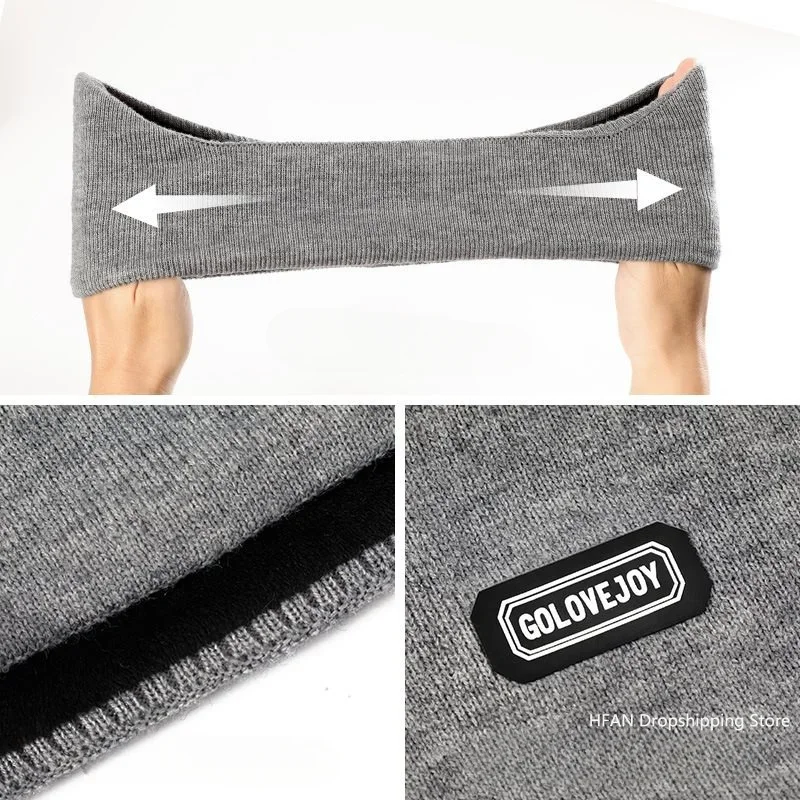 Aquecedores de ouvido acolchoados e engrossados masculinos de inverno para evitar frio e vento protetores de ouvido quentes