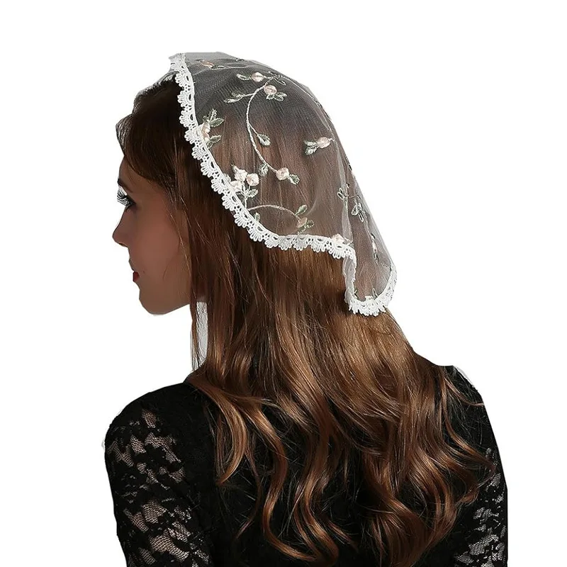 Spitze Mantilla Schleier für Kirche Spanisch Latein Masse Kopf bedeckung für Frauen christliche Kapelle katholische Schleier für Hochzeit Braut