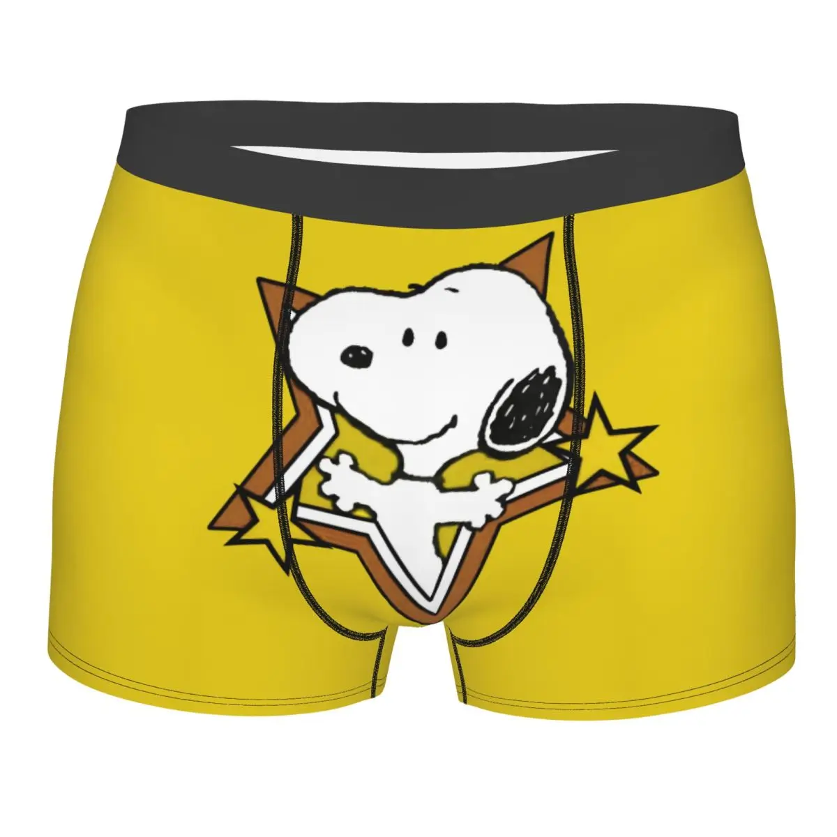 

Нижнее белье S-Snoopys с милым рисунком на заказ, мужские эластичные трусы-боксеры, шорты, мягкие трусы для мужчин