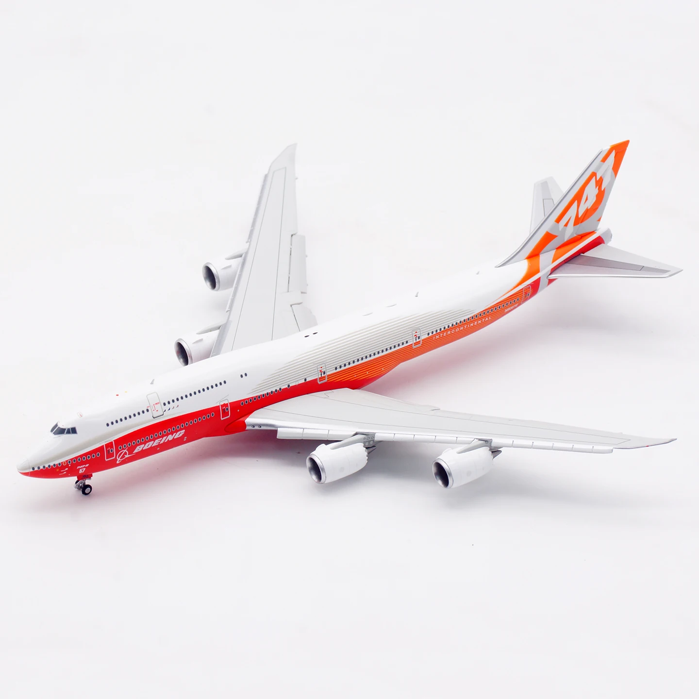 B631002F Model Samolotu Kolekcjonerskiego ze Stopu HX Model 1:400 Boeing B747-8 Sunrise 'House Color' Odlewany Model Samolotu N6067E Klapa Dół
