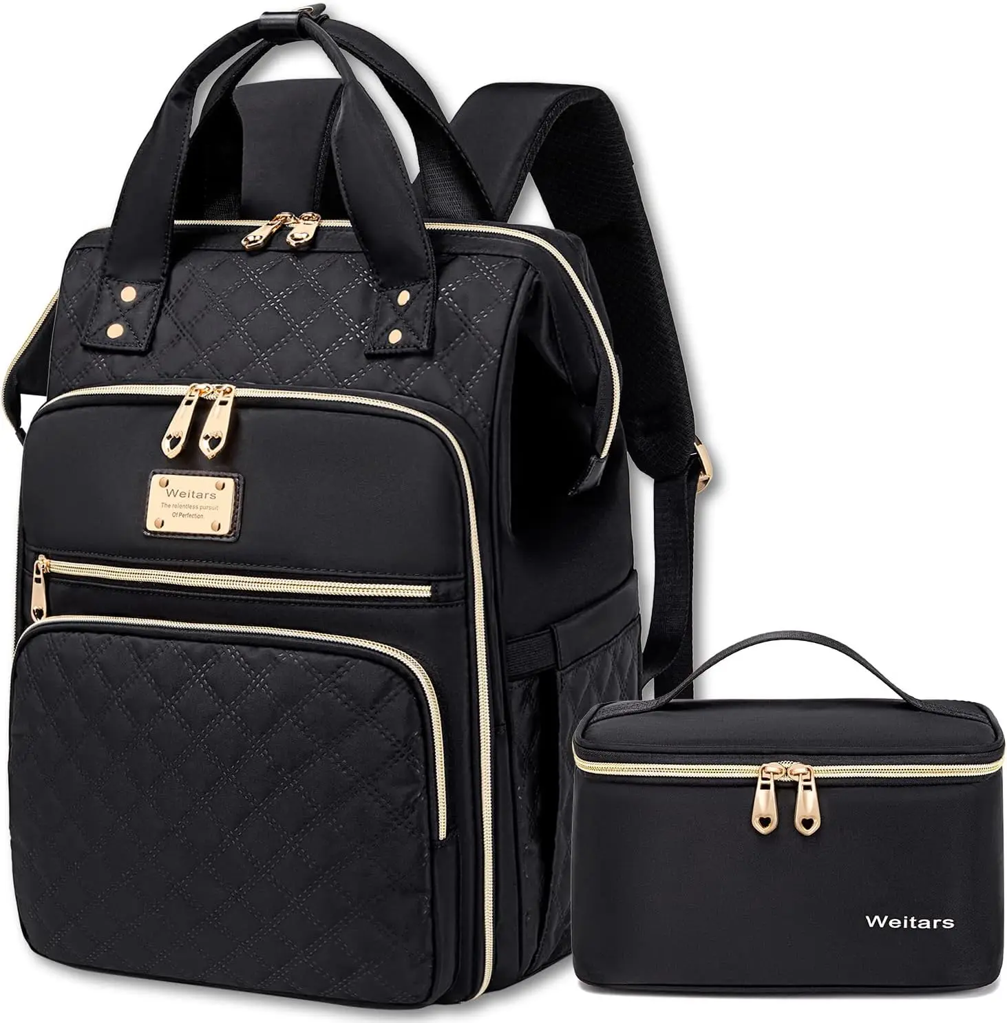 

Стильный рюкзак для ноутбука 15,6 дюймов для женщин, водонепроницаемая сумка для путешествий и работы, черный цвет