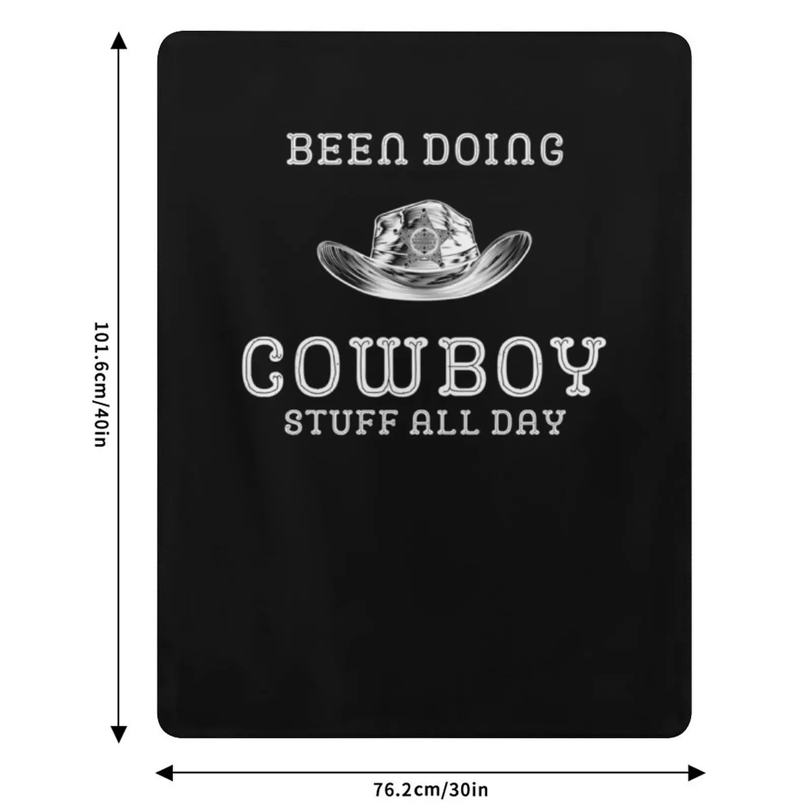 تم القيام بأشياء رعاة البقر طوال اليوم بطانية رمي الفانيلا القطبية لبطانية الشتاء #6