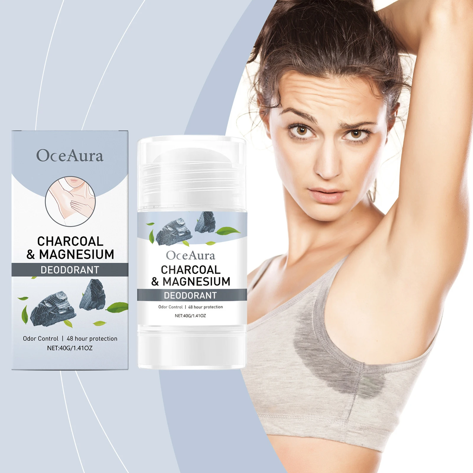 

Charcoal-Magnesium Deodorant Premium Antiperspirant Deodorant Stick For Women Men Odor Control Sweat Protection Gym Essential