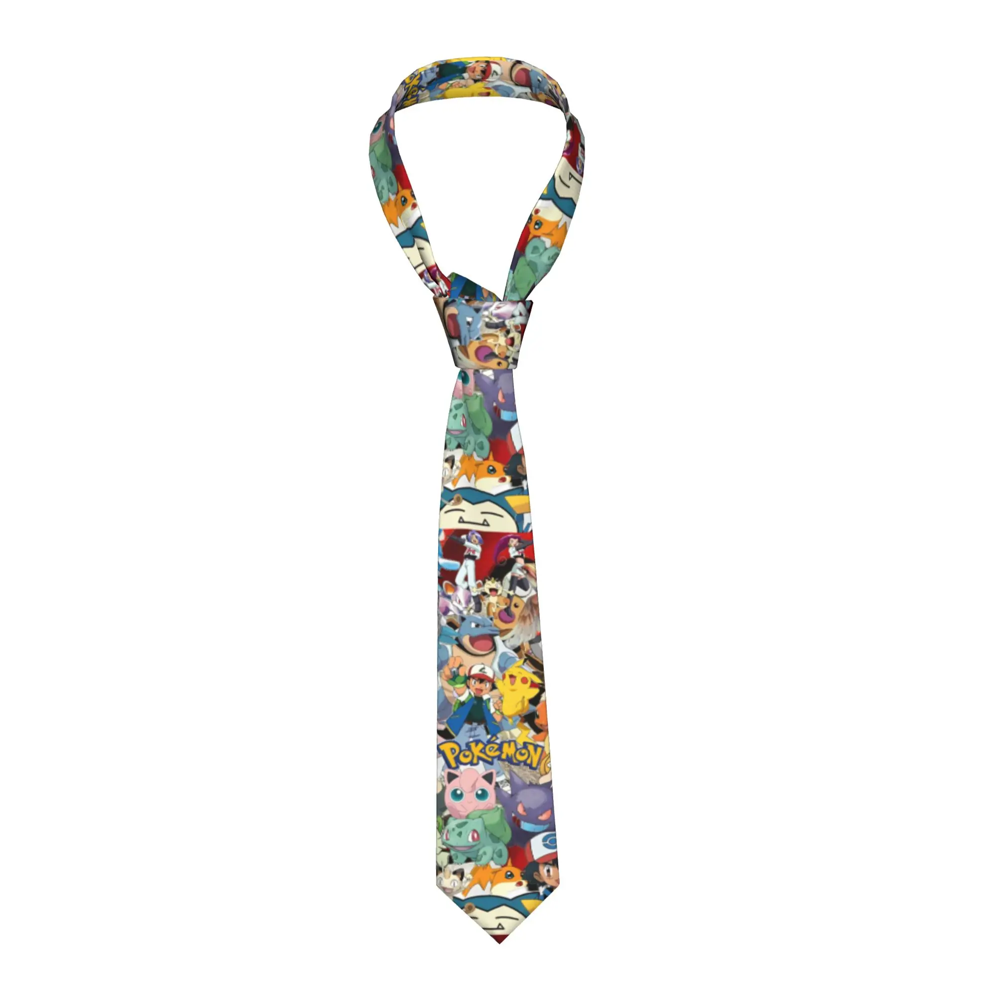 

Necktie Pokemonn Unisex Casual Polyester 8 cm Narrow Neck Tie Anime Cartoon for Mens Suits Accessories Gravatas Wedding Business