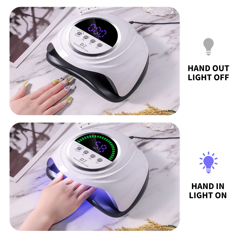 LIMEGIRL 66LEDS Nagellamp Met Smart LCD-scherm Smart Timer voor UV Gel Nagellak Snelle uitharding Droger Manicure Thuis Salon Gereedschap