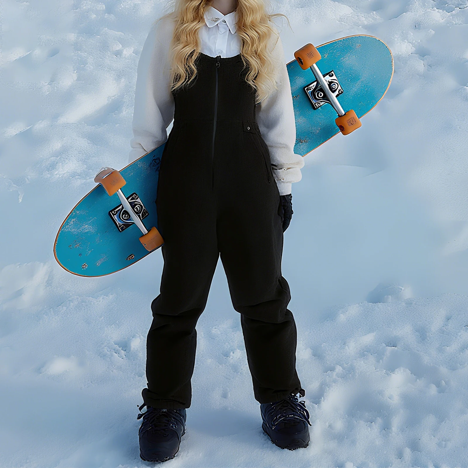 

Women's Ski Bib Overalls Waterproof Windproof Snow Pants Winter Outdoor Warm Thickened Ski Trousers Snowboarding Overalls