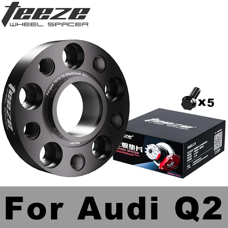 

Teeze For Audi Q2 PCD 5X112 CB 57.1 M14X1.5 Forged Aluminum Black Wheel Spacers Hub Adapter 1Piece