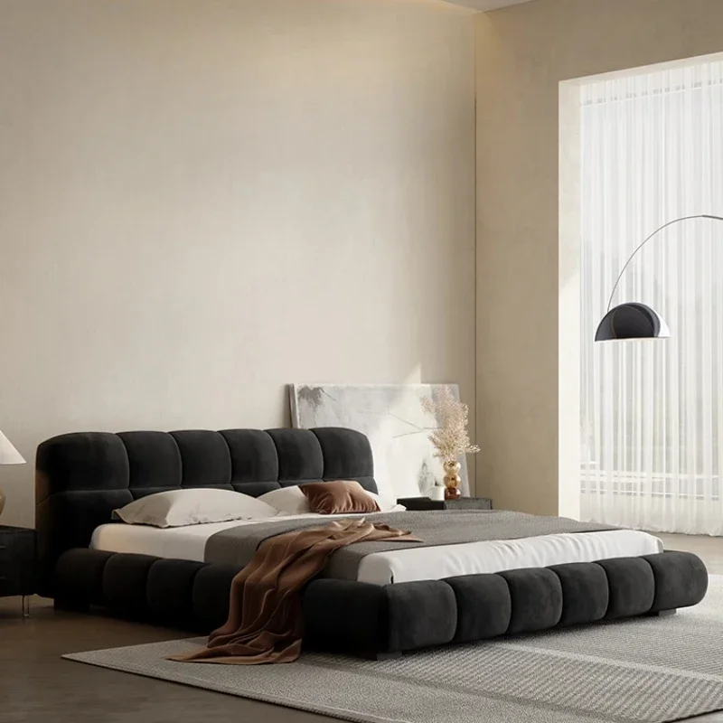 

Design Soft Modern Double Bed Loft Storage Princess Space Saving Double Bed Queen Adults Camas De Dormitorio Home Furniture