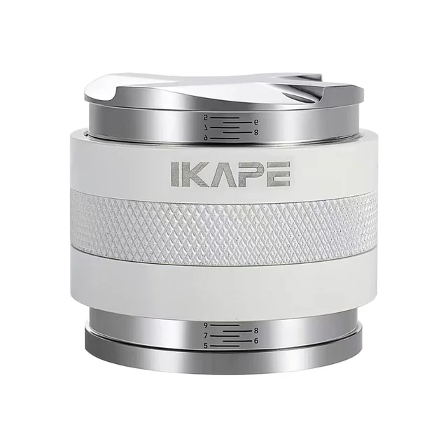 IKAPE Coffee Distributor & Tamper, 2 in 1 Adjustable Depth Espresso Distributor Tool fit for 51/54/58mm Bottomless Portafilter