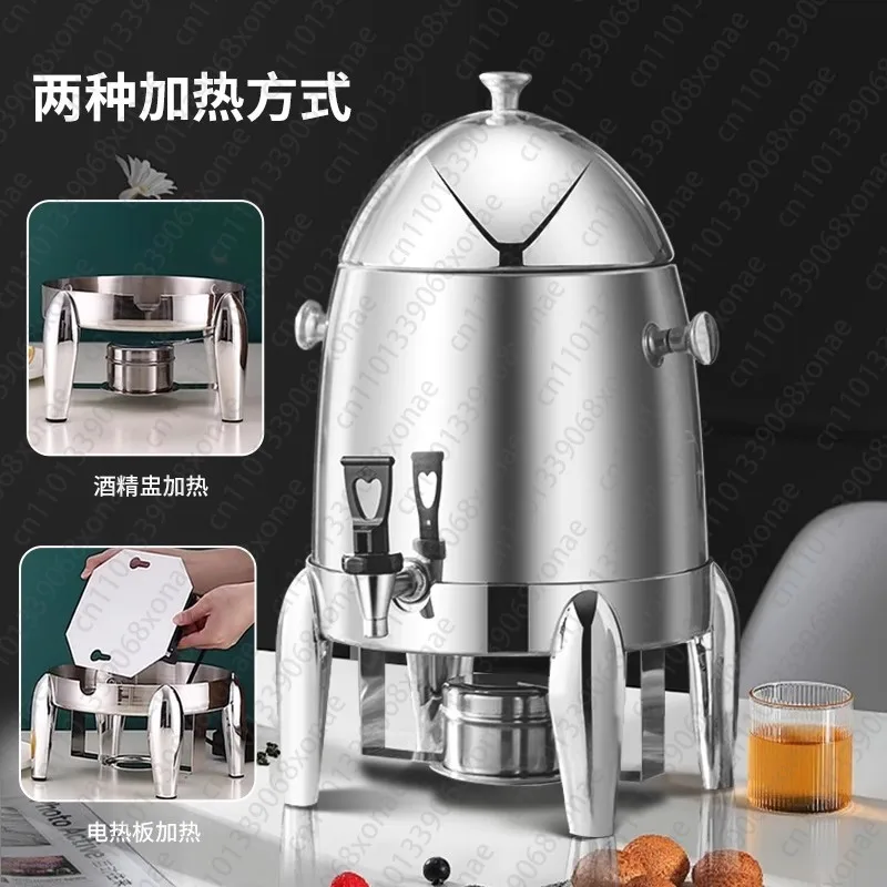 

Commercial self-service restaurant juice bucket, hotel electric heating stainless steel insulated bucket, breakfast milk bucket