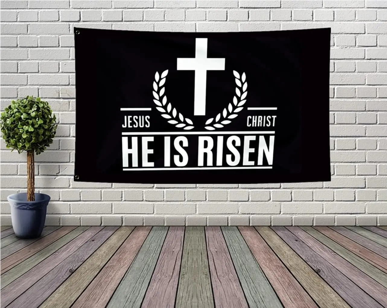 عرض العلم 100% بوليستر يسوع المسيح هو صعود العلم