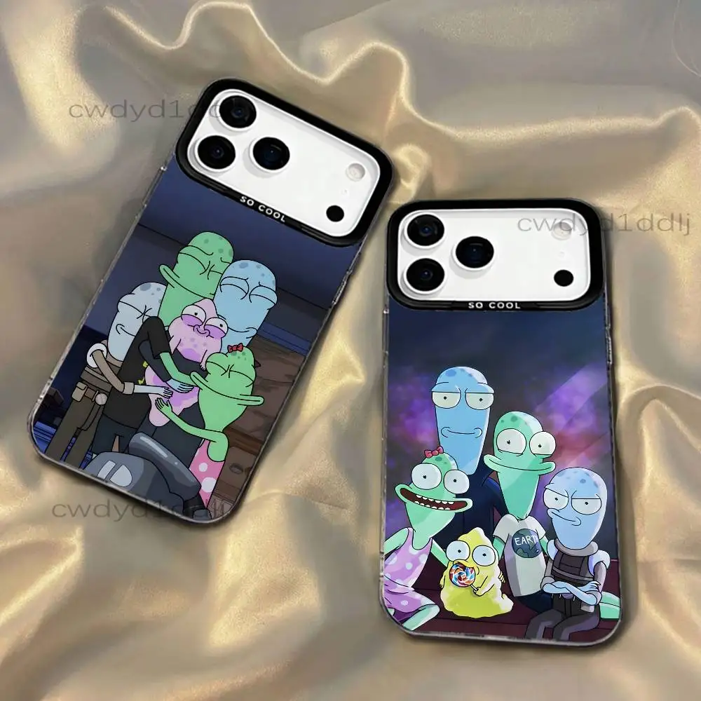

S-Solar O-Opposites Alien Phone Case For iPhone 17,16,15,14,13,12,11,X,8,7,Pro,Max,Plus,SE4,Air,Mini IMD Gray Hard Matte