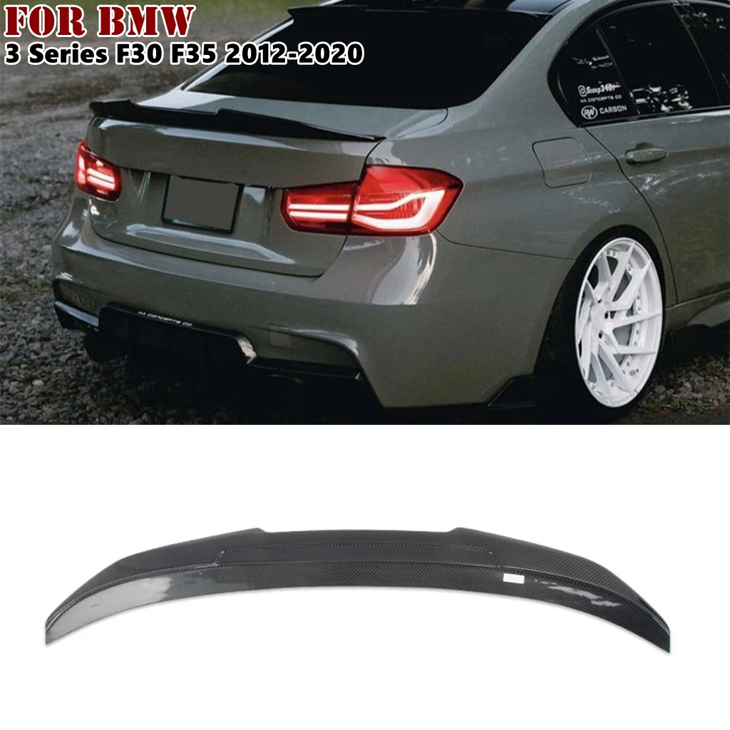 

1Pcs Real Carbon Fiber Car Rear Trunk Deck Spoiler Car Tail Wing For BMW 3 Series F30 F35 2012-2020 Car Accessories