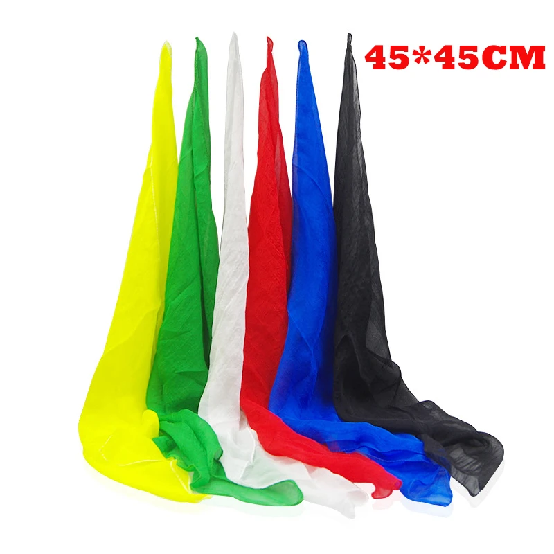 1PC Magic Silk Scarves (45CM,6 Colors Available) Magic Tricks Close Up Gimmick Prop Accessories Magia Appearing Vanishing Magie