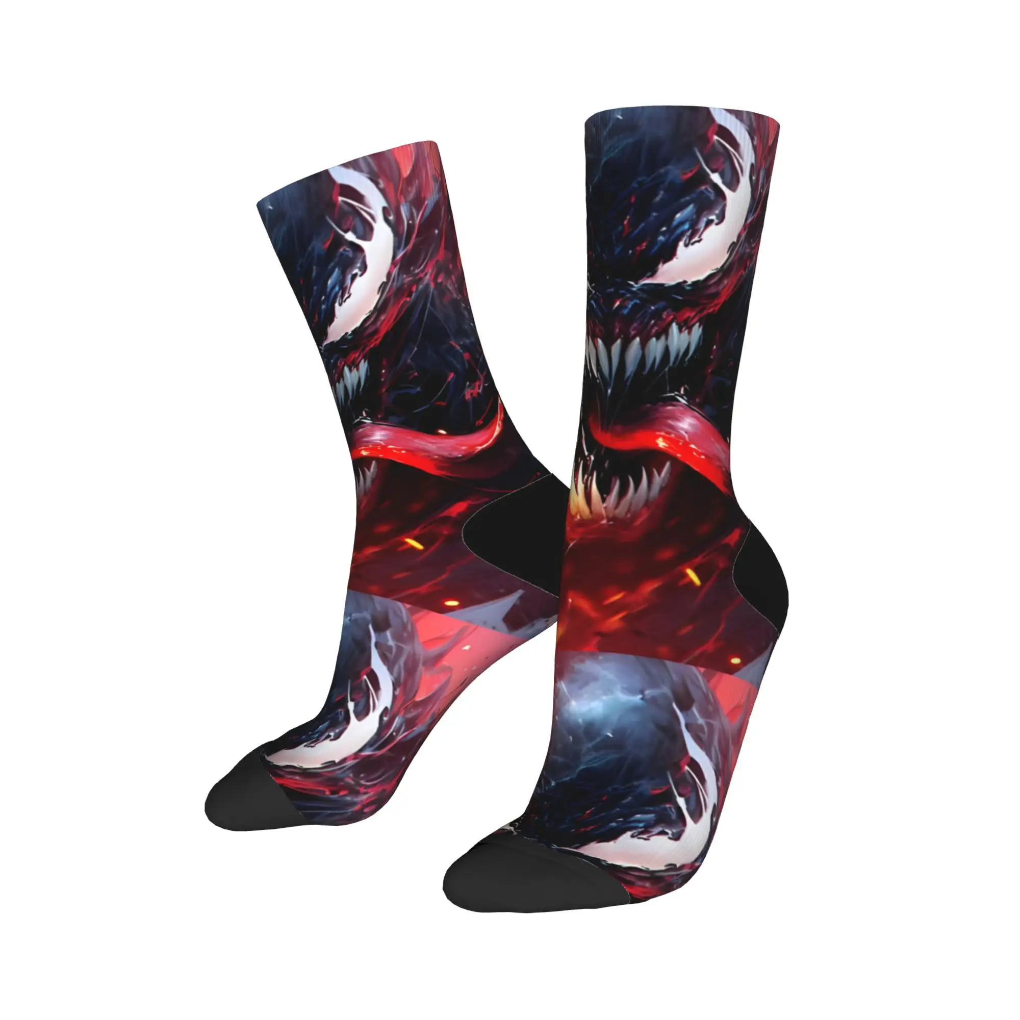 colorful-venom-poster-sports-socks-polyester-middle-tube-socks-for-unisex-sweat-absorbing