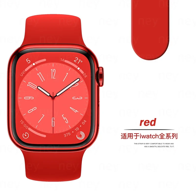 Silicone Band For Apple Watch straps 40 mm 49mm 44 mm 45mm 46mm 42mm 41mm 38mm sports bracelet iWatch series 10 9 8 3 SE ultra 2