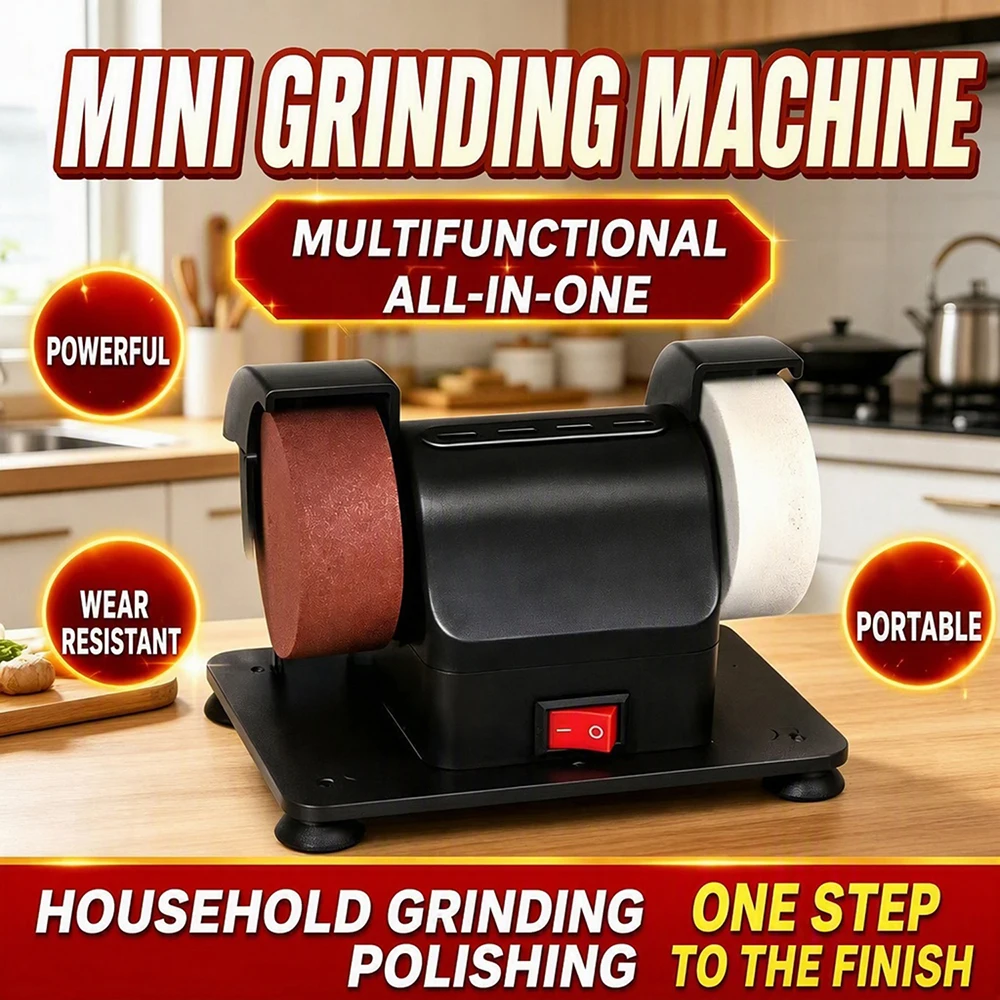 Small Grinding Wheel Machine Household Grinding Wheel Machine Knife Sharpener Suction Cup Tabletop Grinding Polishing Machine