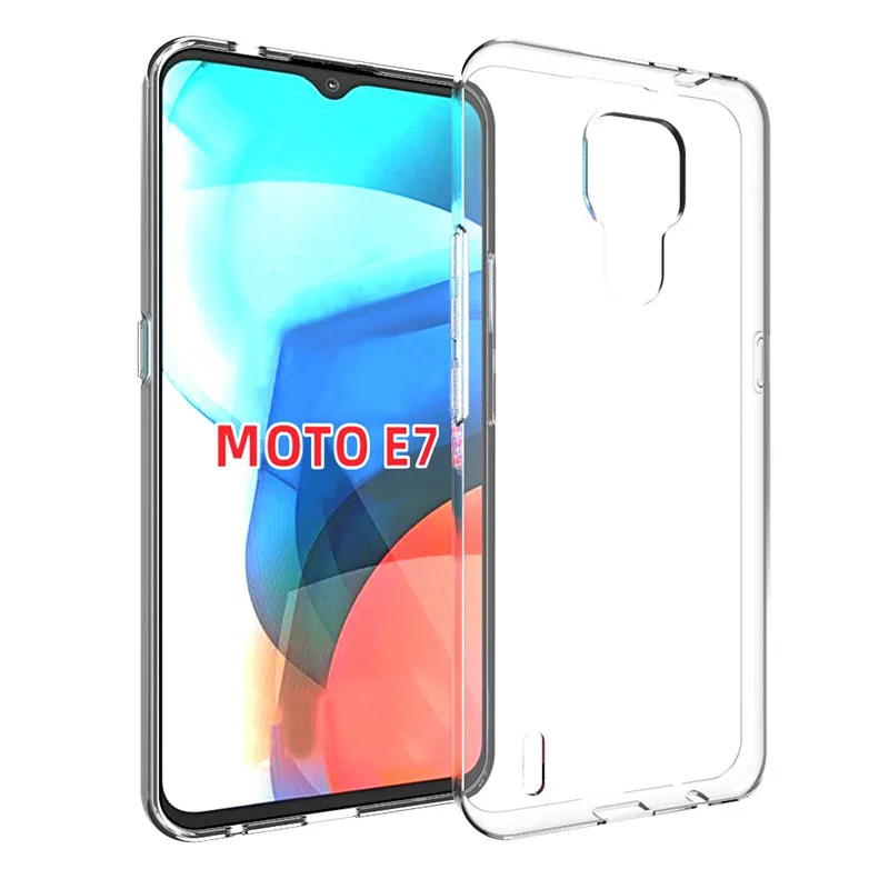 For Motorola Moto E7 Plus E7+ Phone Case for Moto E7 E7i Power Soft TPU Cover Phone Shell Silicon Coque Transparent Clear Case