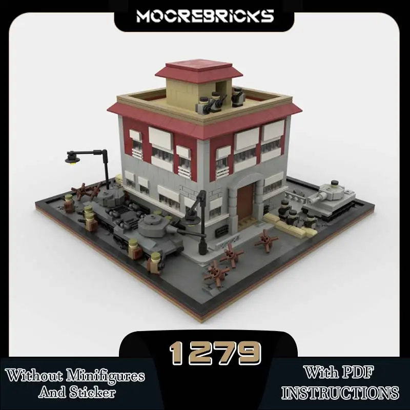 Medieval War Architecture Building Blocks MOC-199310 Modular Landmark Model Experts Show Bricks Toys Sets Children's Souvenirs