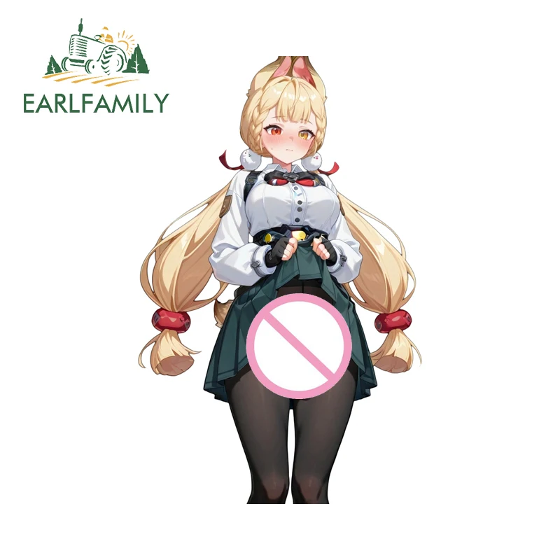 

EARLFAMILY Futanari Car Sticker Waifu Anime Accessories Decal Scratch-Proof Windows Car Door Protector Computer Host Decoration