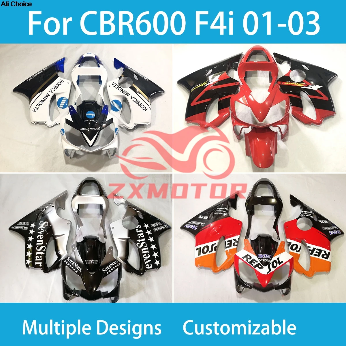 

All New Fairings CBR600F4i 01 02 03 Motorcycle Fairing Bodywork Cowl Kit for Honda CBR600 F4i 2001 2002 2003