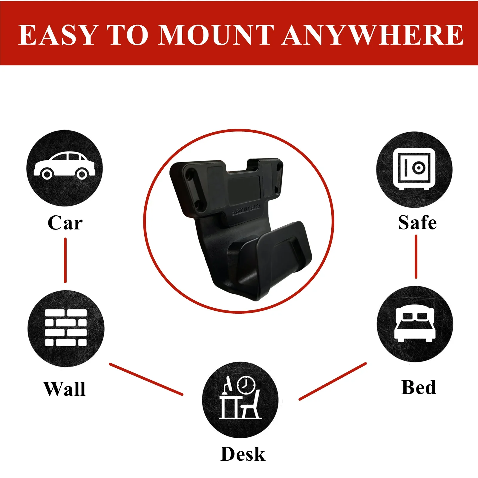 Magnetic Gun Mount with Safety Trigger Guard Protection, Gun Magnet Mount Holster Gun Holder Rack Free transportation fee