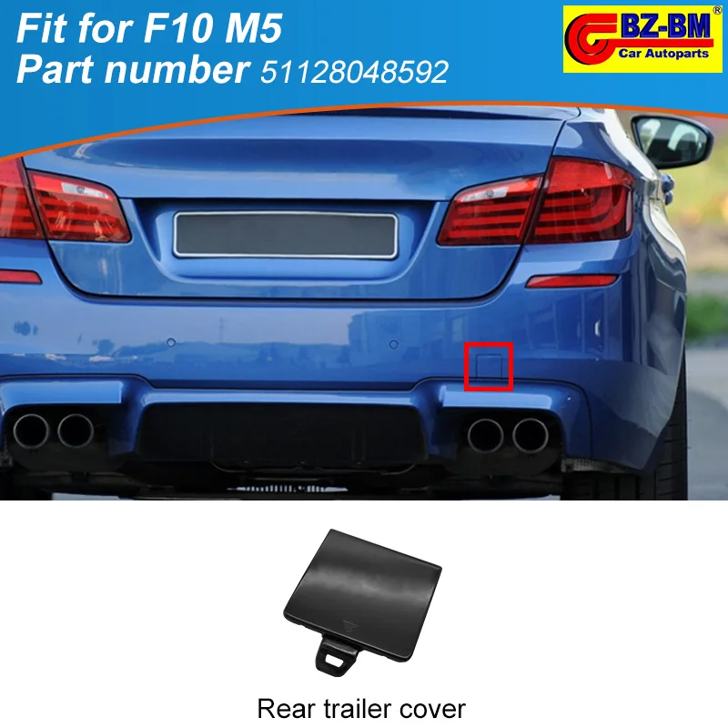 Front Bumper Tow Hook Trailer Cover Cap Hauling Eye Lid For BMW F10 M5 Series 51128048592