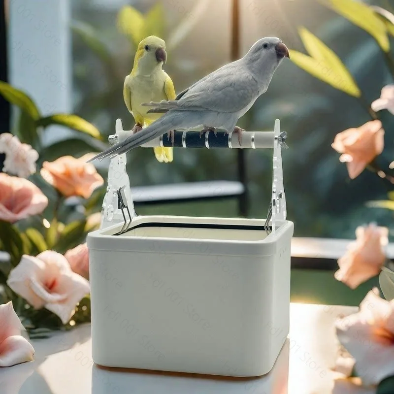 Parrot shit station frame shit bucket toilet artifact climbing frame fixed-point defecation station pole frame training