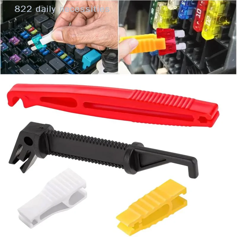 convenient4pcs Car Fuse Puller Tool Kit Secure and Easy Fuse Extraction with Handy Holder for Quick Use