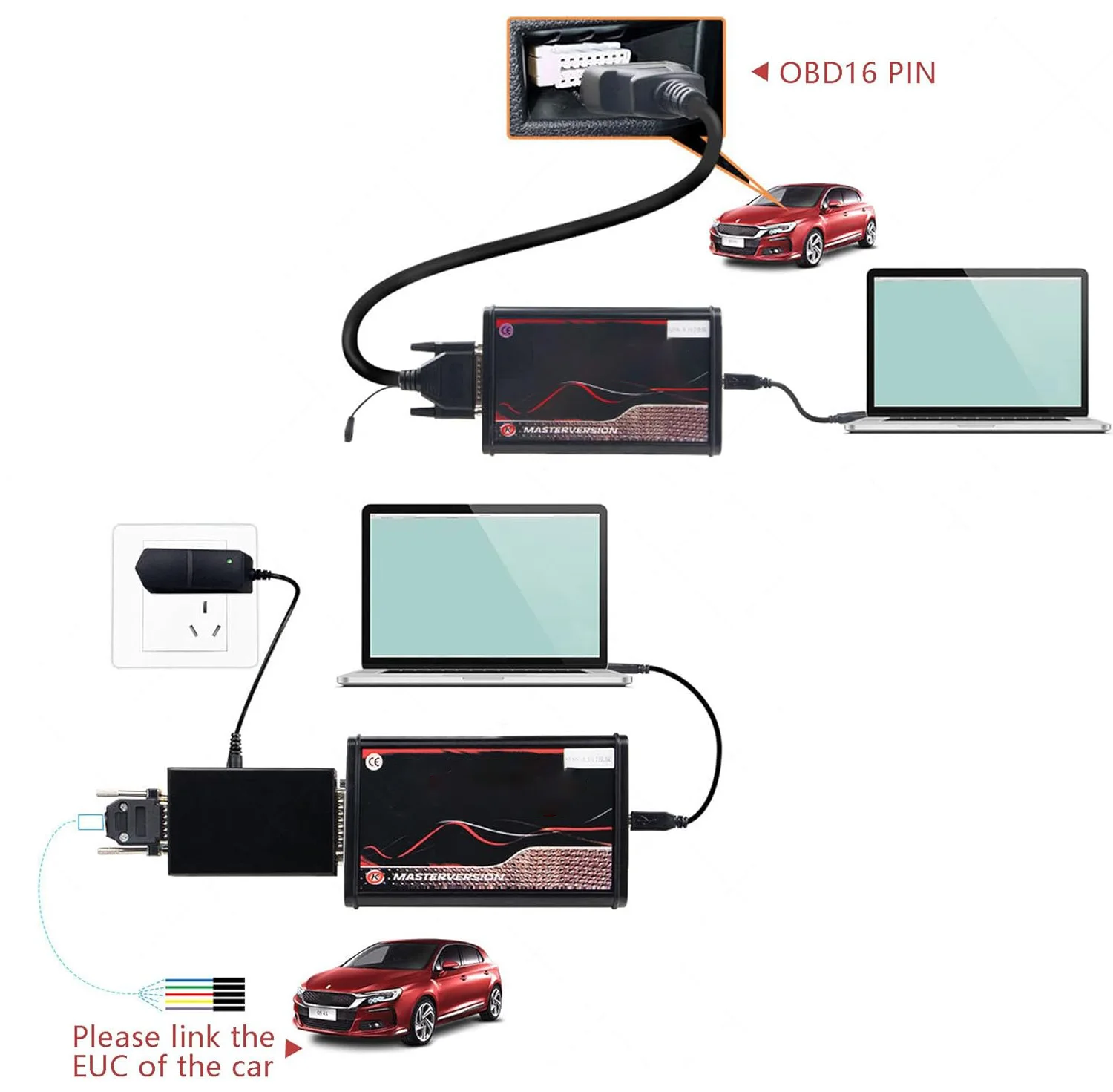 Programador ECU Kess V2 V5.017, PCB rojo de la UE en línea, Ksuit V2 SW V2.8 ilimitado con filtro Murata, herramienta de sintonización de chips ECU con caja de herramientas
