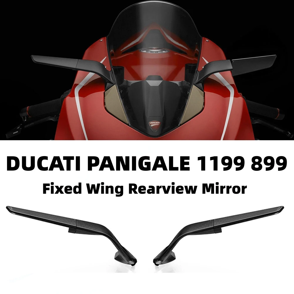 Motorcycle Wing Rear-View Mirror Tricolor Adjustable Side Rotation For Ducati Panigale 1199S 2013-2014 899 ABS 2013-2015