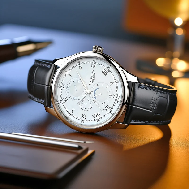 Fashion 2024 New Men\'s Watch Simple Digital Quartz Watch Casual Black Leather Students Clock Dress Watches Reloj Hombre