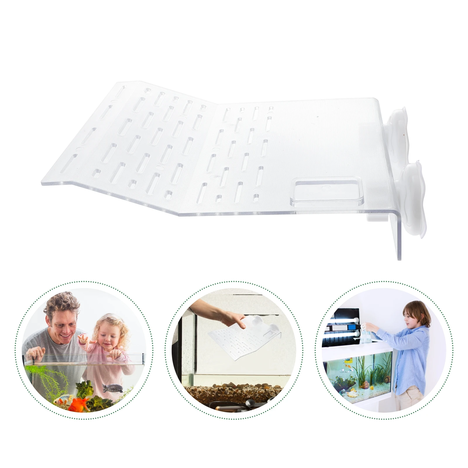 

Turtle Basking Platform Transparent Fish Tank Decoration Sea Turtle Climbing Ladder Abs Pet Supply Durable ABS Material Long
